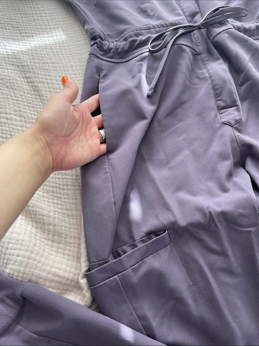 Mandala Lavender scrubs Jumpsuit - Picture 2 of 5